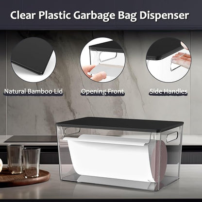 2 Pack Trash Bag Holder Under Sink Stackable, Plastic Garbage Bag Dispenser - Image 3