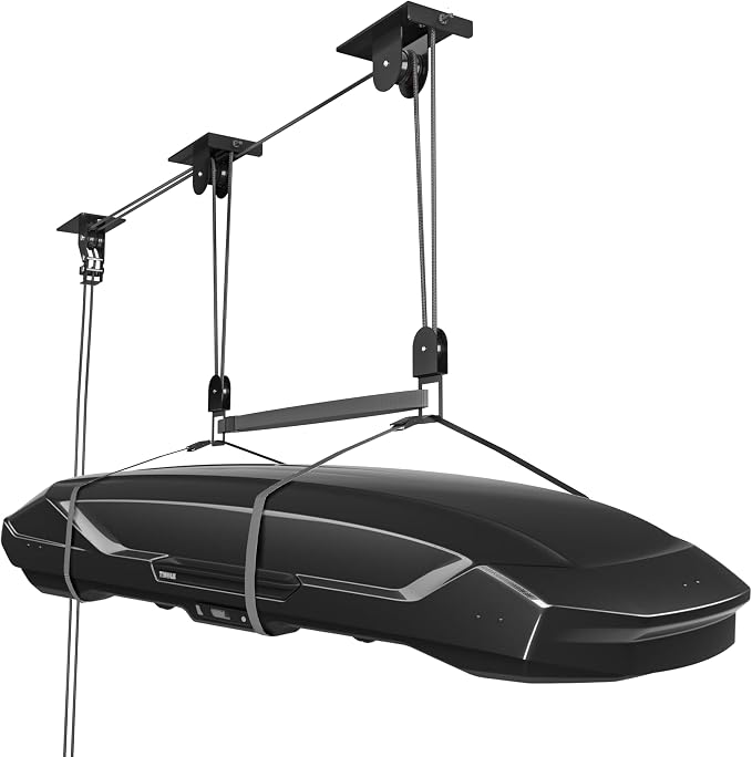 2025 Upgrade Cargo Box Garage Pulley System, Garage Ceiling Hoist Heavy-Duty by TRUSOON