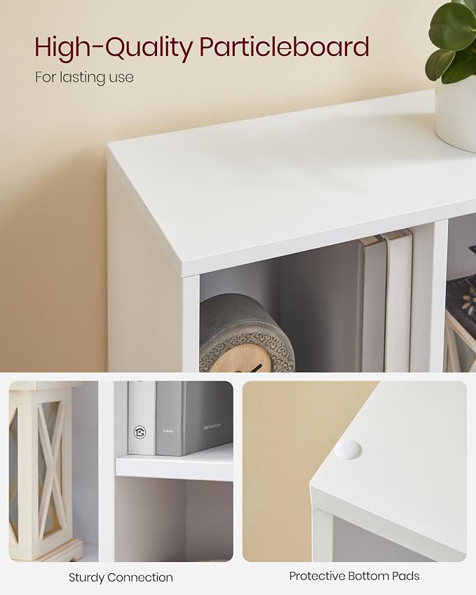 VASAGLE Set of 2 Bookcases, Bookshelves, 5 Compartments, Freestanding Shelves - Image 8