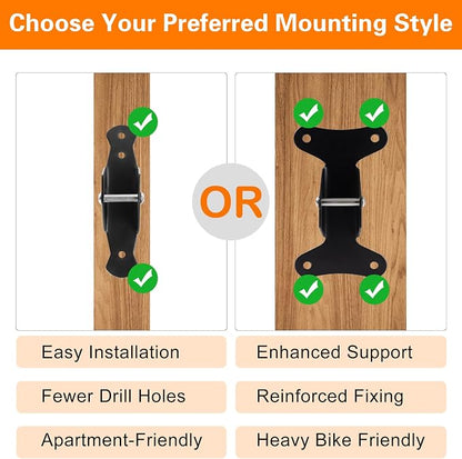 Cyfie Bike Wall Mount Garage Rack, Adjustable Horizontal Bike Storage Hanger - Image 2