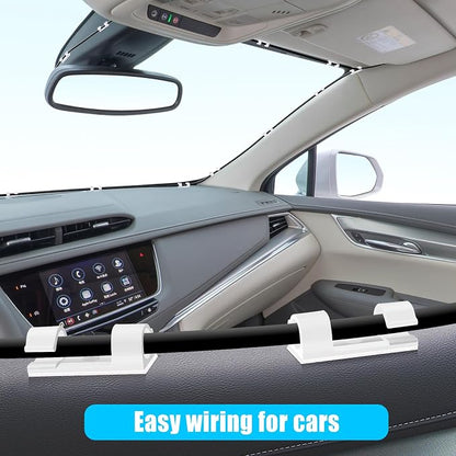 XHF 35pcs Large Self Adhesive Cable Clips White, Wire Clips Cable Management - Image 6