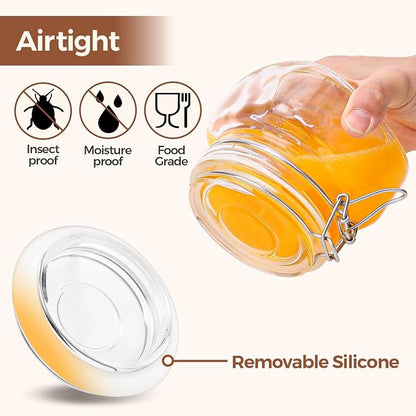 ComSaf Set of 6 Square Glass Jars - Image 4