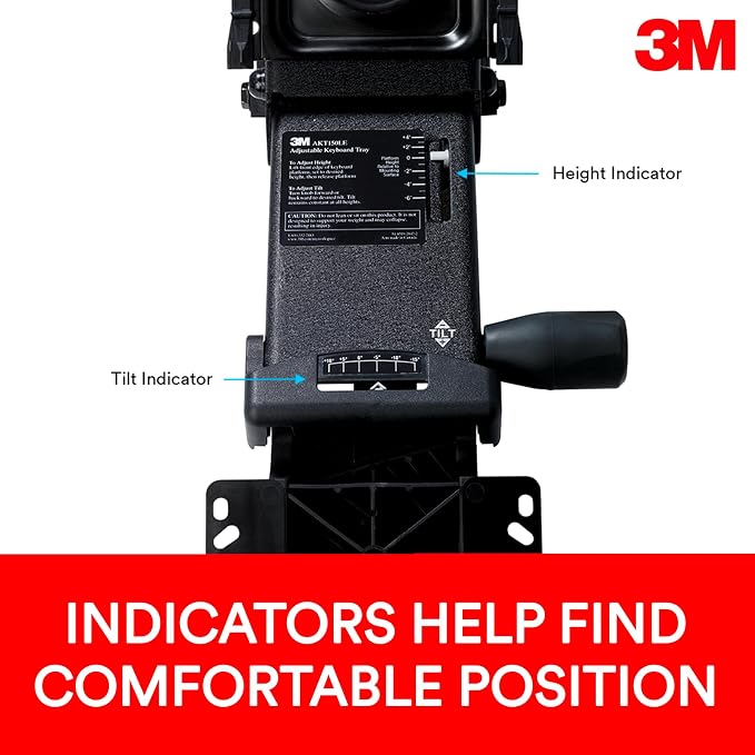 3M Keyboard Tray, Just Lift to Adjust Height and Tilt, Sturdy Tray Includes Gel - Image 4