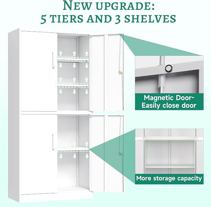 Letaya Metal Storage Cabinet - Image 4