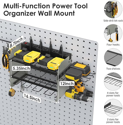 CCCEI Modular Power Tool Organizer Wall Mount Charging Station, Garage Drill - Image 5