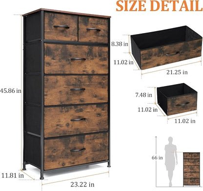 Tall Dresser for Bedroom, Fabric Storage Tower - Image 3