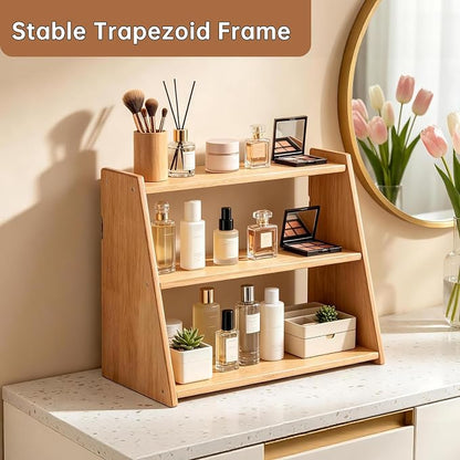 100% Solid Rubber Wood Spice Rack, 3 Tier Freestanding & Wall Mounted Kitchen - Image 8