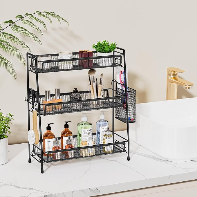 VITVITI 3-Tier Bathroom Organizer Countertop, Metal Wire Mesh Bathroom Counter - Image 2
