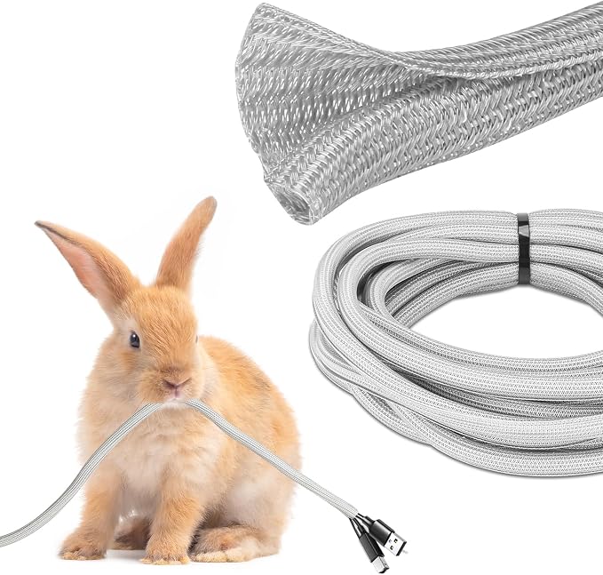 JOTO 10 Feet Cable Management Sleeve -Grey | Cord Organizer System by JOTO