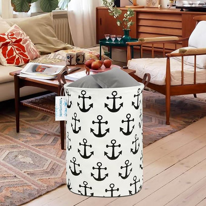 LANGYASHAN Laundry Basket Canvas Fabric Collapsible Organizer Basket - Image 6