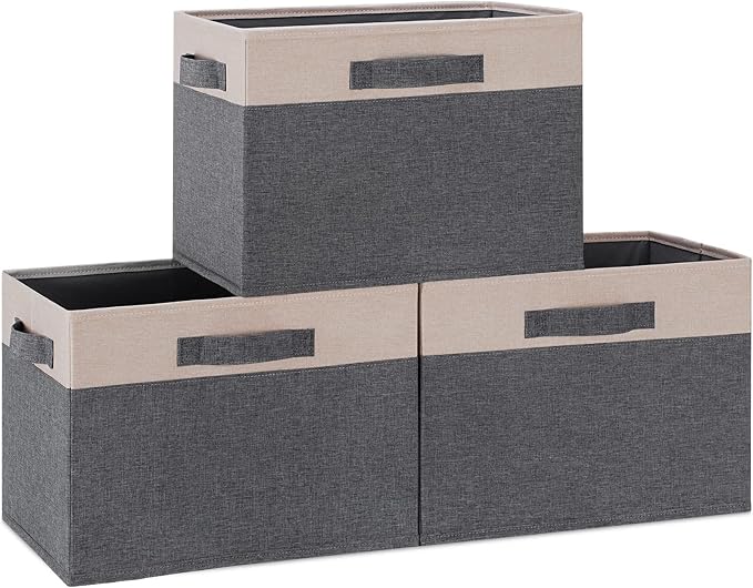 GhvyenntteS Large Fabric Storage Bins by GhvyenntteS