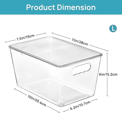 Vtopmart 12 Pack Clear Stackable Storage Bins - Image 2