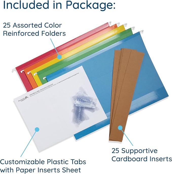 25 Blue Summit Supplies Legal Size Hanging File Folders - Image 4