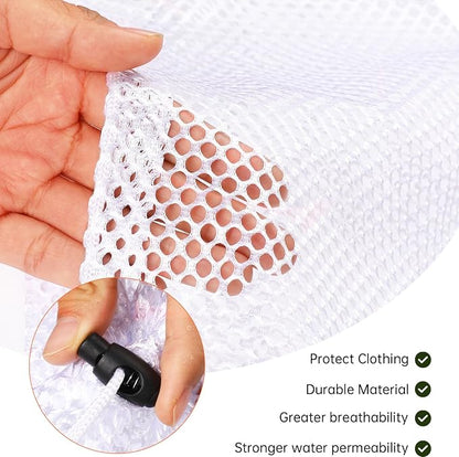 2 Packs Laundry Mesh Bags, Drawstring Net Laundry Bag - Image 2