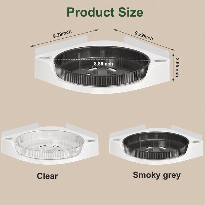 360 Rotating Makeup Organizer Spinning Bathroom Organizer 1 Pack Corner Storage - Image 6