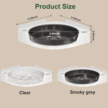 360 Rotating Makeup Organizer Spinning Bathroom Organizer 1 Pack Corner Storage - Image 6
