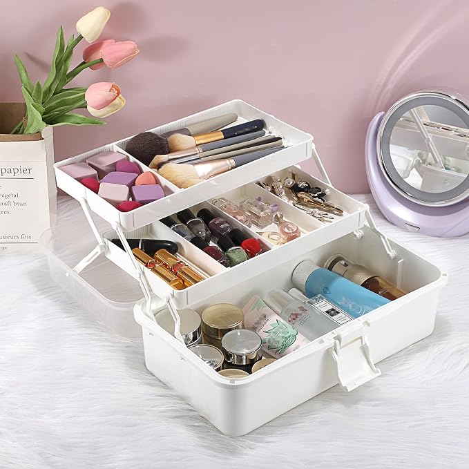 BTSKY 3-Layer Plastic Dividing Storage Box Craft Organizer - Image 6