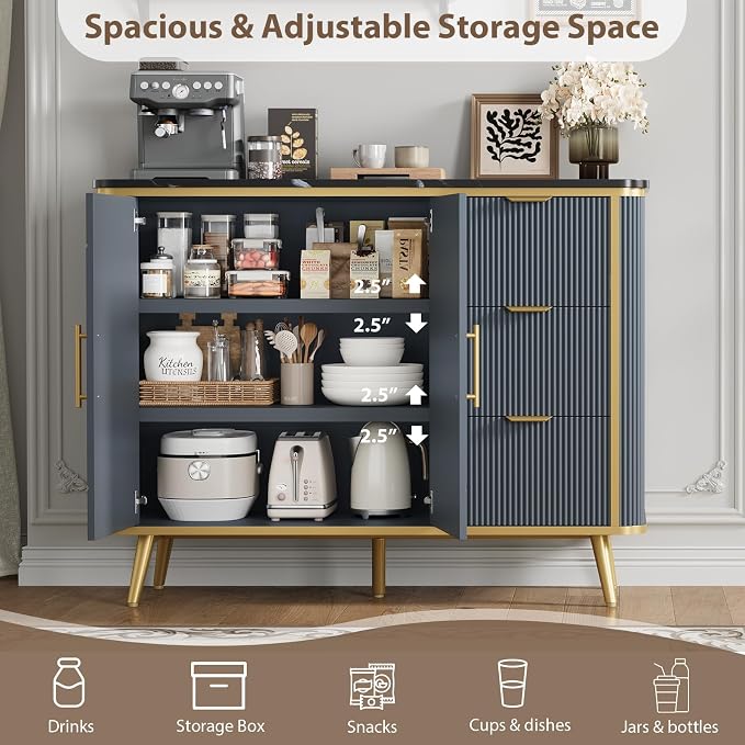 47.3" Modern Buffet Cabinet - Image 8