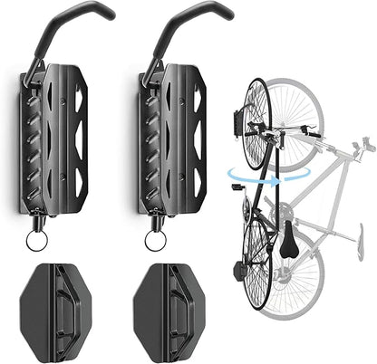 QAQ Swivel Bike Wall Mount, Vertical Bike Rack Garage Holds Up to 66lbs by LEDMask