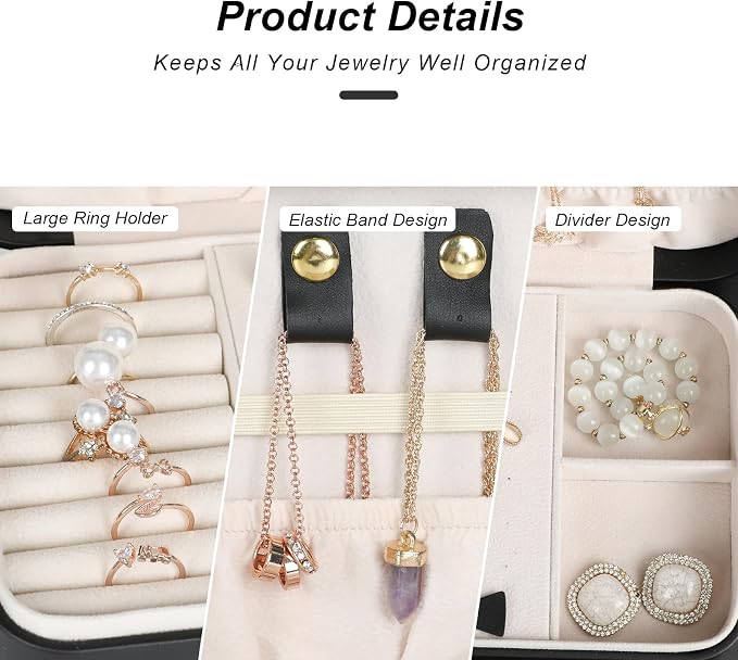 Small Jewelry Box, Travel Jewelry Case Portable Jewelry Boxes - Image 4