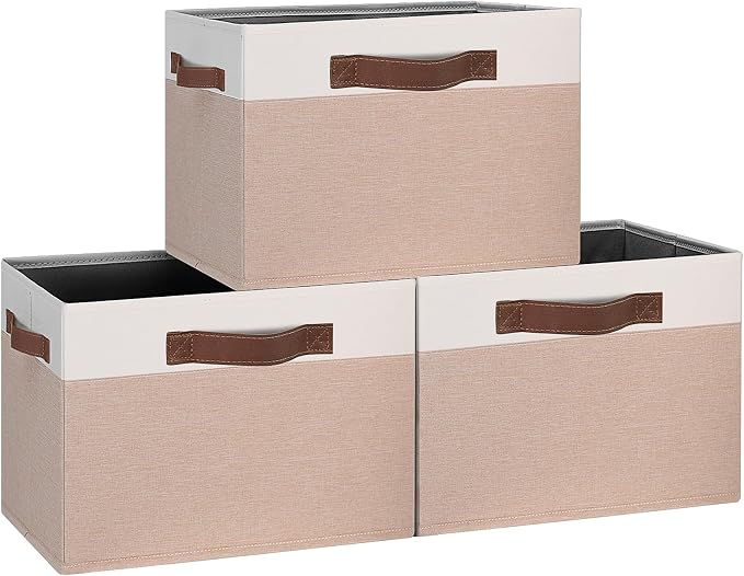 GhvyenntteS Large Fabric Storage Bins by GhvyenntteS