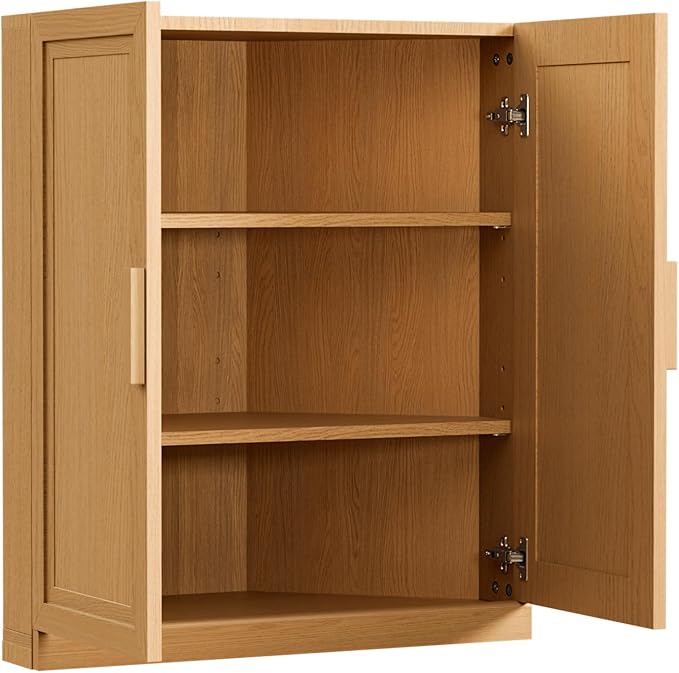 Casaphoria Farmhouse Corner Cabinet, Wooden Corner Storage Cabinet - Image 8
