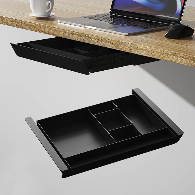 Under Desk Mounted Sliding Pull-out Drawer - Image 7