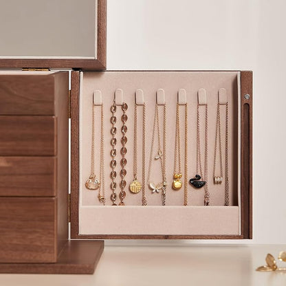 Black Walnut Wooden Jewelry Box, Wood Jewelry Organizer - Image 9