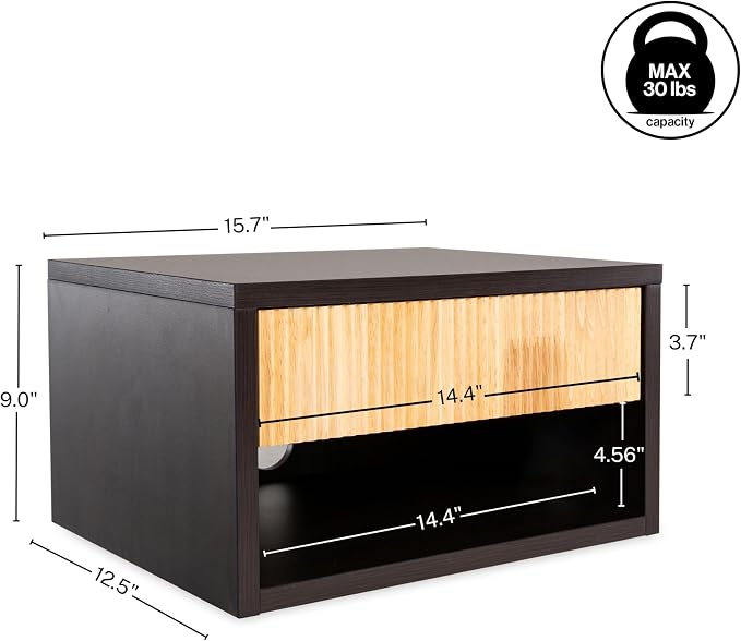 JONATHAN Y NST2001A Elise 15.71" Classic Contemporary Floating Wall Mounted - Image 2