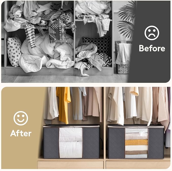 Lifewit 2 Pack Clothes Storage, Foldable Organization Bins - Image 7