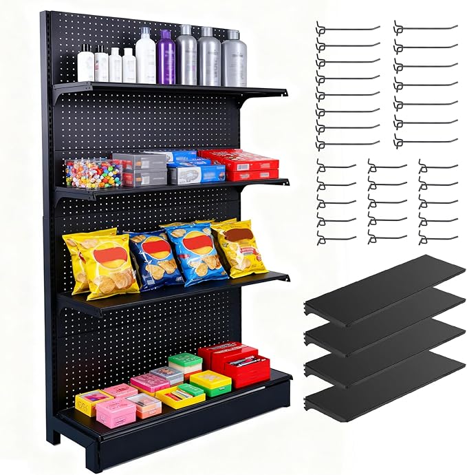 Pegboard Display Stand, Retail Shelving Wall Display by Noliven