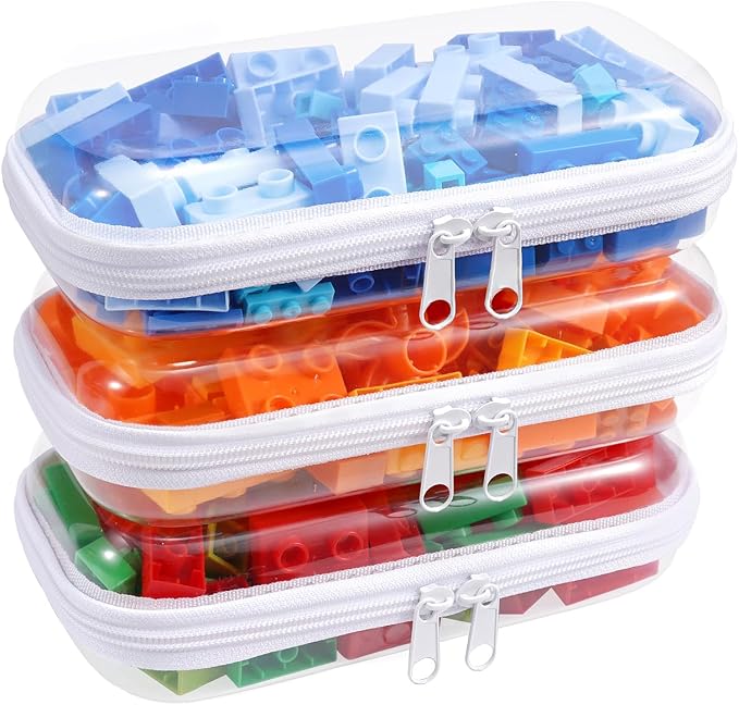 Clear Hard Plastic Zipper Case, Transparent Double Zippers Hard Pouch by Unknown