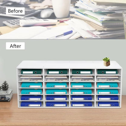 Mail Sorter Organizer, 24 Compartments Mailbox - Image 5