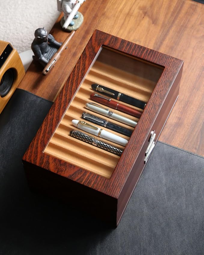 Wood Pen Display case 36 Slot Fountain Pen Box Storage Organizer - Image 3
