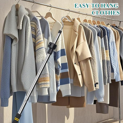 Clothes Hanger Reaching Hook Telescopic Adjustment clothes hook pole Light and - Image 7