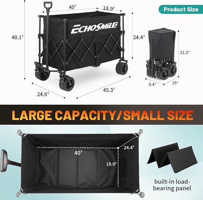 EchoSmile Collapsible Foldable Extended Wagon - Image 2