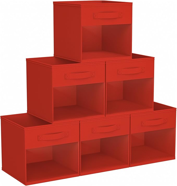 DIMJ Storage Cubes, Cube Storage Bin, 6 Pack Foldable Baskets by DiMJ
