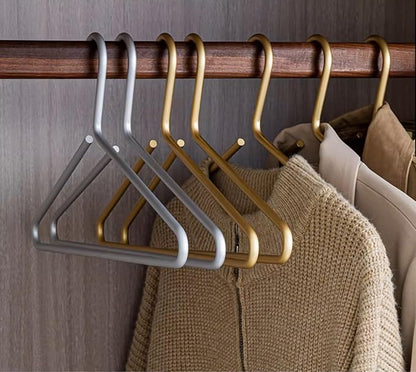 Premium Matte Silvery Aluminum Coat Hangers 100 Piece Set, 16.5” Extra Smooth & - Image 7