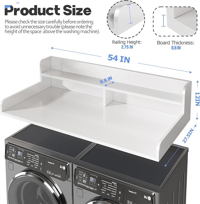 2-Tier Washer and Dryer Countertop - Image 2