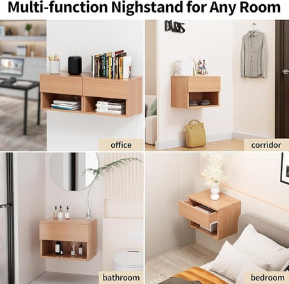 Floating Nightstand, Modern Wall Mounted Bedside Table - Image 6