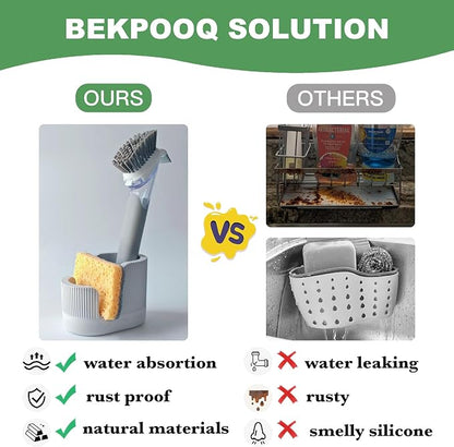 2-in-1 Diatomite Sponge Holder for Kitchen Sink, Quick-Drying Dish Sponge and - Image 3