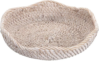 Hipiwe Decorative Key Tray Rattan Storage Bowl Food Serving Basket - Image 8