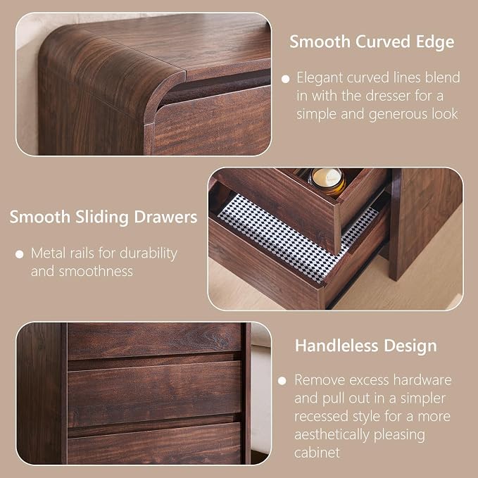 25" Tall Modern Nightstand - Image 5