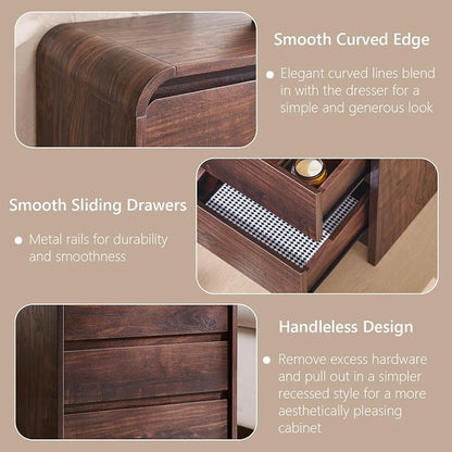 25" Tall Modern Nightstand - Image 5