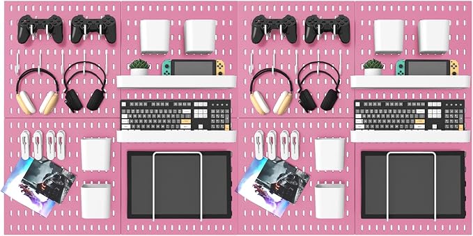 Pegboard Combination Kit, 25.2" x 50.4" Wall Mounted Storage Set by MULSAME