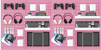 Pegboard Combination Kit, 25.2" x 50.4" Wall Mounted Storage Set by MULSAME