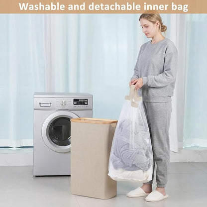 iEGrow 65L Slim Laundry Hamper, Narrow Laundry Basket - Image 6