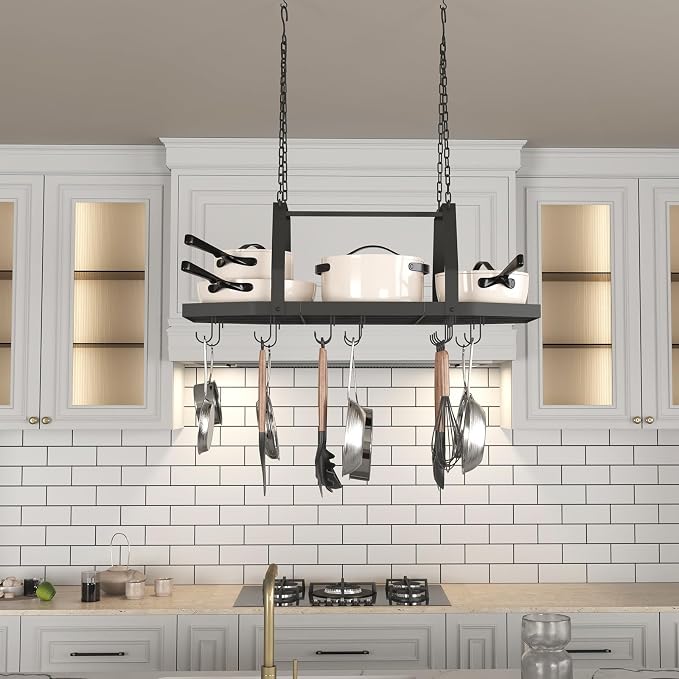 Hexagon Ceiling Pot Rack Hanging Pan Rack Hanging - Image 6