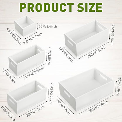 Set of 6 Wood Storage Boxes - Image 2