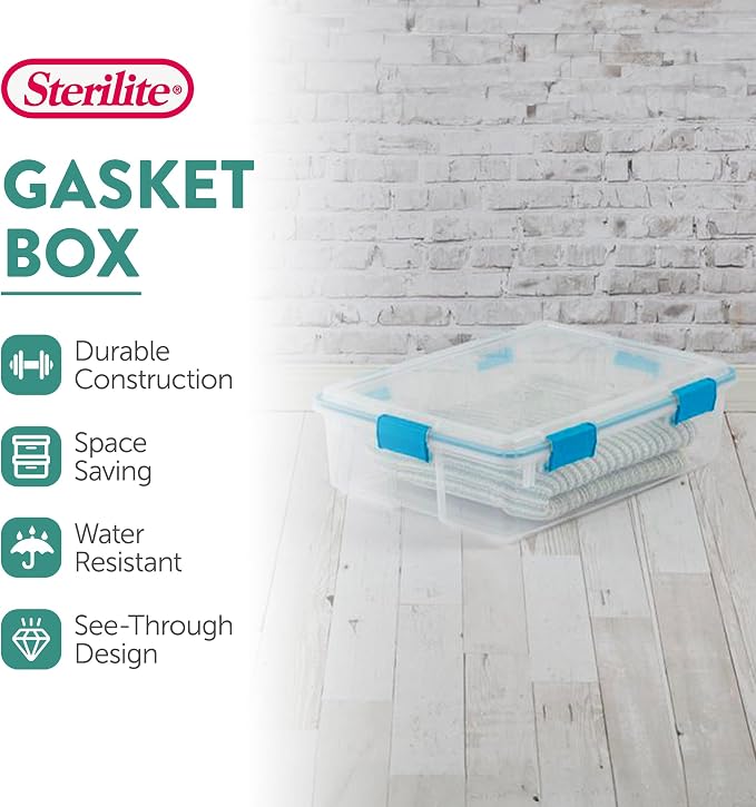 Sterilite 16-Pack Gasket Box, Weather-Resistant Storage Bins - Image 2